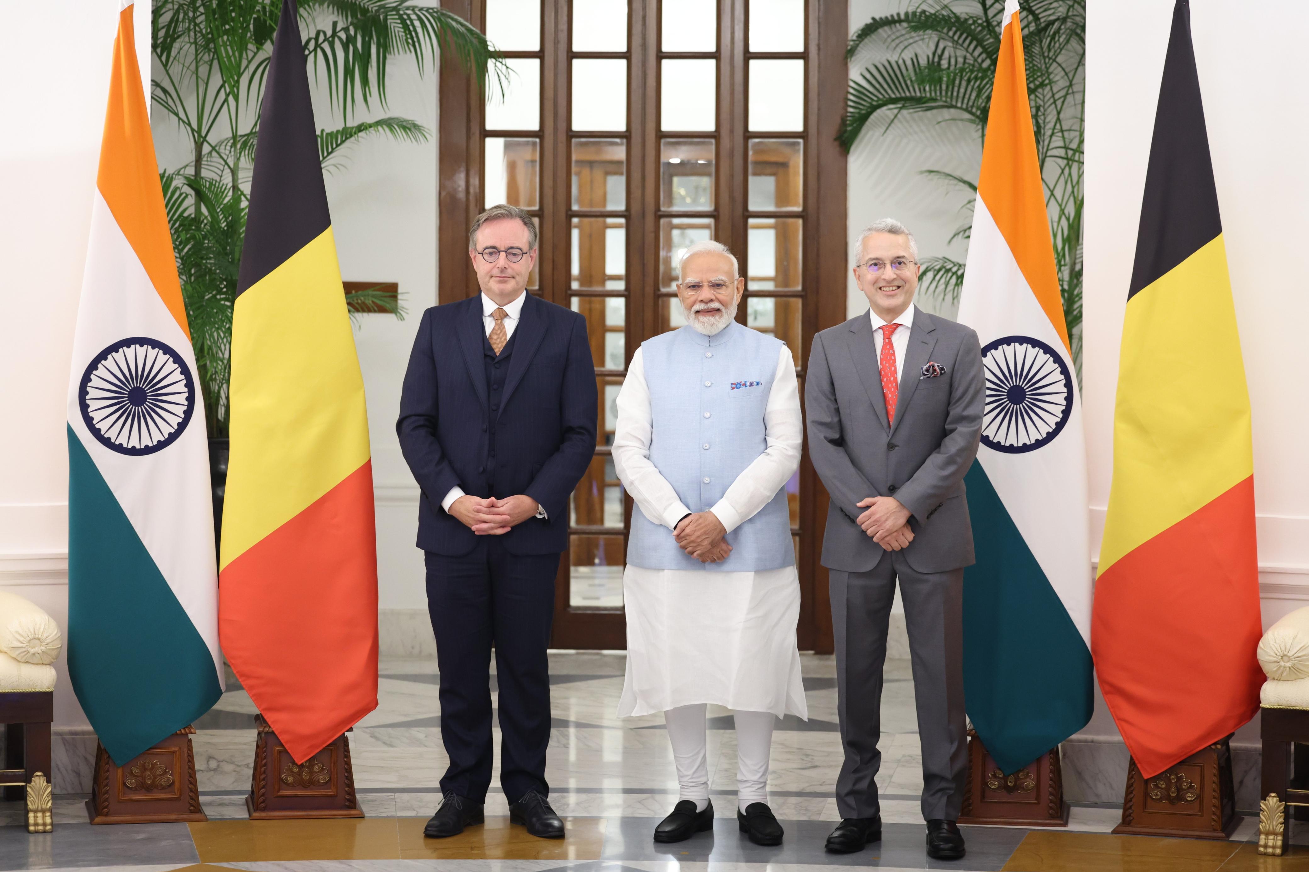Mr. Sunil Vachani meets PM Modi and Belgium PM Bart De Wever